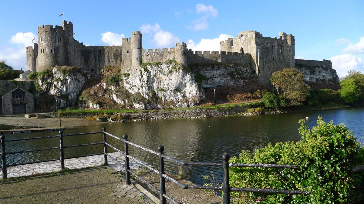 View from Ty Olive over Pembroke Castle